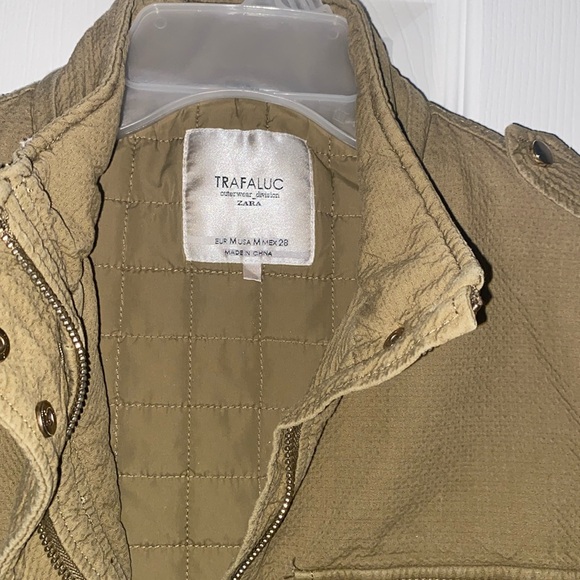 Zara Trafaluc Blazer Jacket Army  Green - Picture 2 of 5